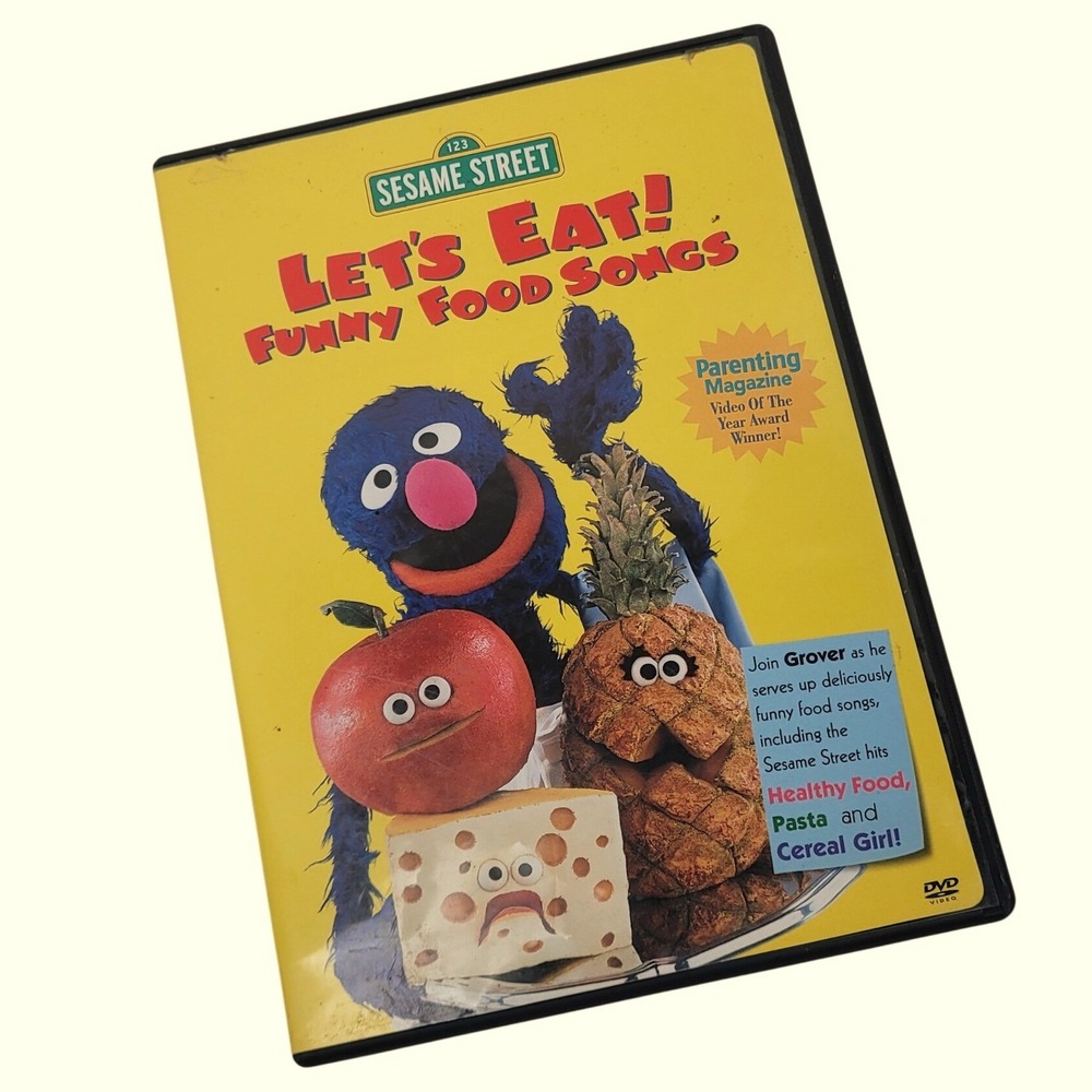 Sesame Street Lets Eat Funny Food Songs DVD Grover Sony Wonder 2004 LVD 49359